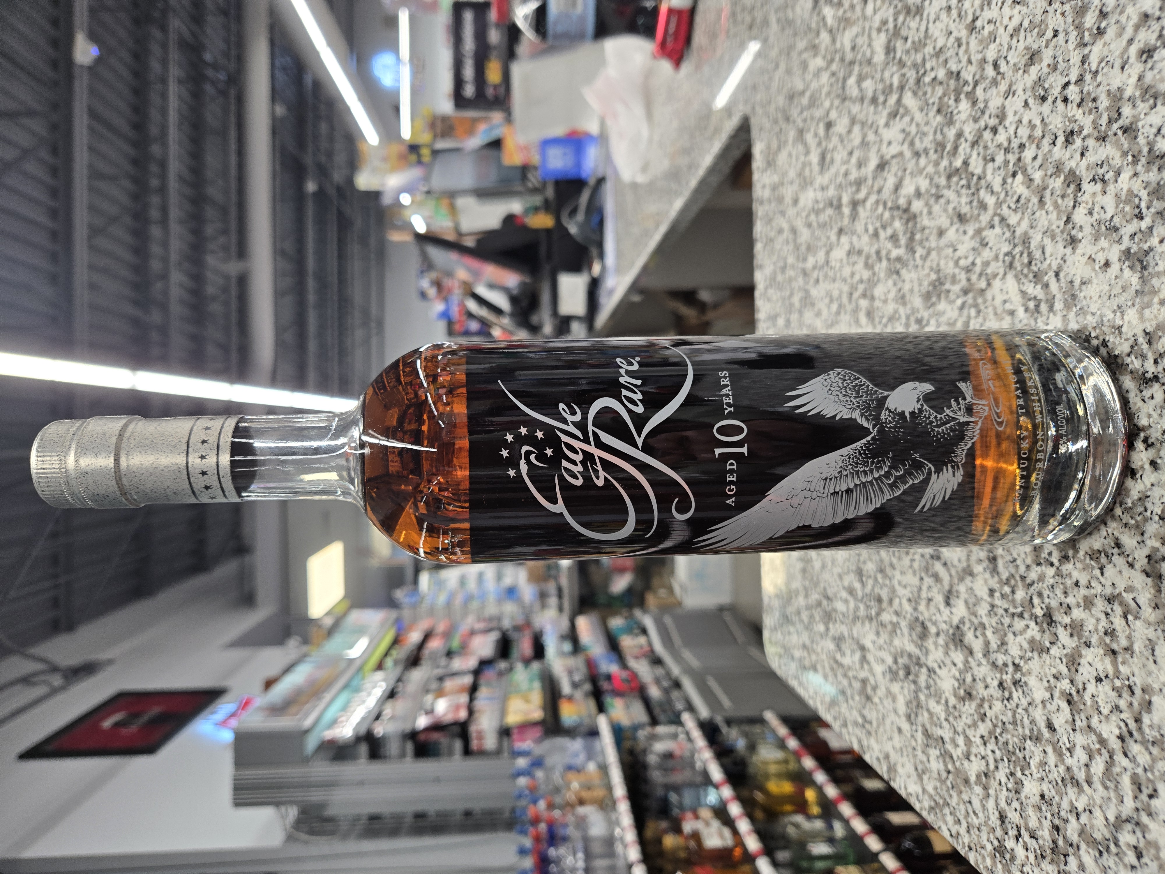 Eagle Rare 10 Years bourbon bottle at Five Star Liquor in Crown Point